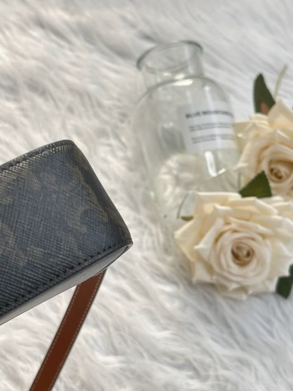 【分期0利率】CELINE 凱旋門帆布及小牛皮迷你翻蓋包【未使用閒置品】 