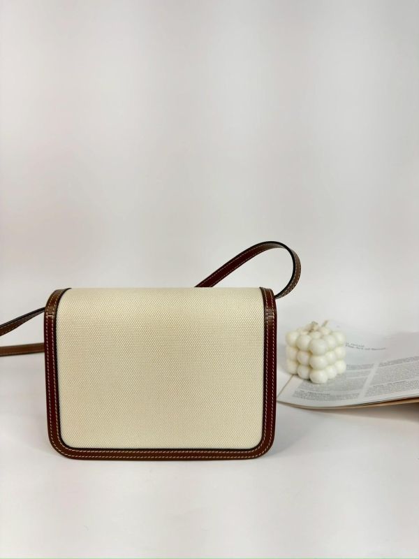 【95成新】BURBERRY TB帆布翻蓋斜背包 