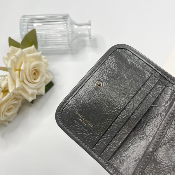 【12期0利率】YSL NIKI三折短夾【99成新】 