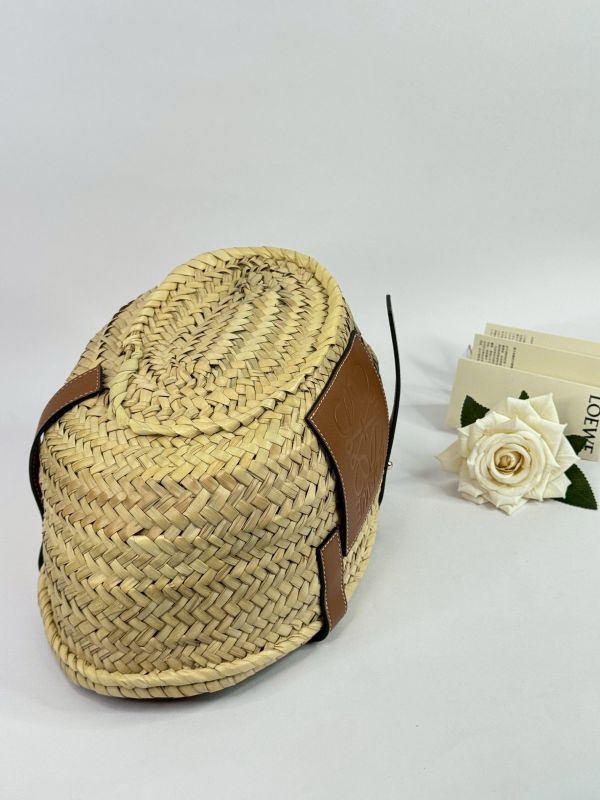 【99成新】LOEWE  棕櫚葉和小牛皮小籃子包 