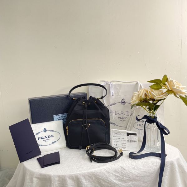 【12期0利率】Prada Duet Re-Nylon 水桶袋【全新閒置品 