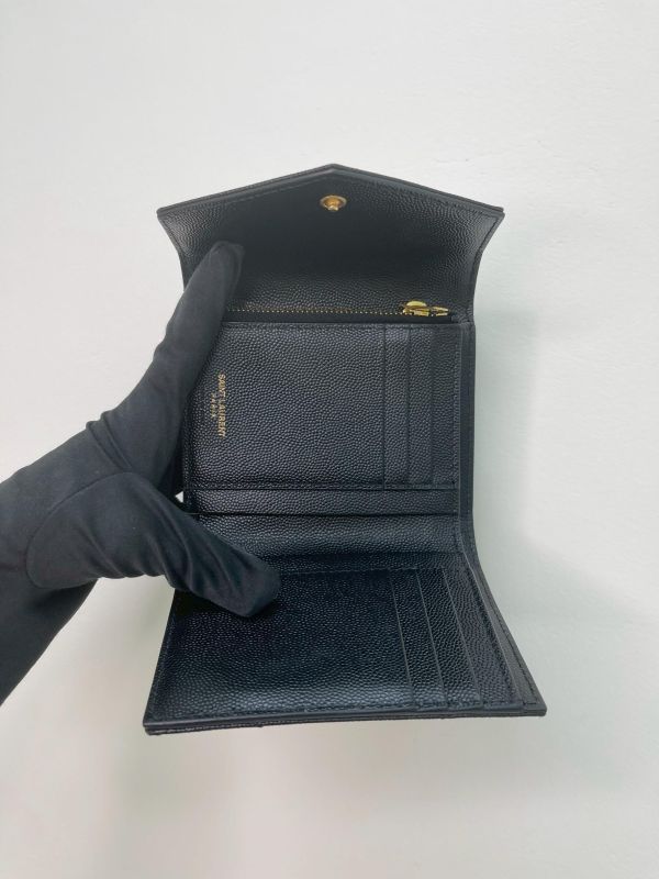 【99成新】YSL 魚子醬三折短夾 