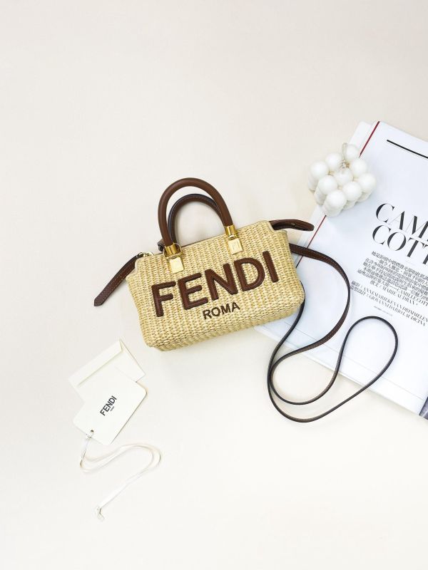 【95成新】FENDI BY THE WAY 竹編兩用迷你波士頓包 