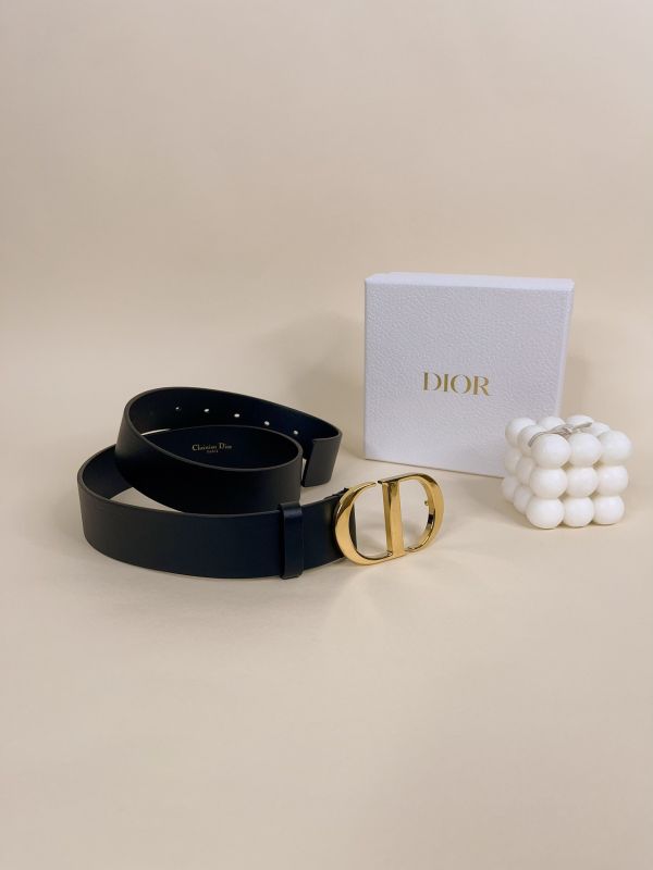 【分期0利率】DIOR  蒙田小牛皮皮帶 3.5公分【9成新】 