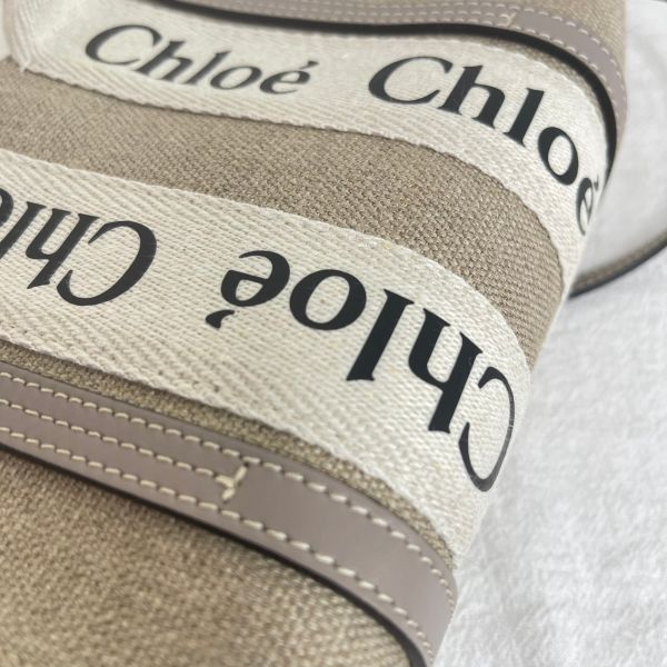 【12期0利率】CHLOE WOODY TOTE 迷你 灰紫色【99新】 