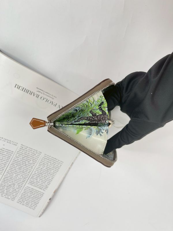 【分期0利率】HERMES 絲巾短夾  大象灰【99新】 