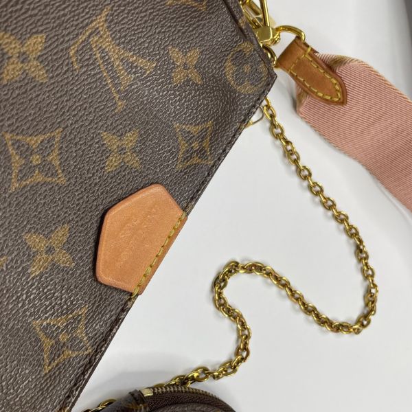 【12期0利率】LV 五合一麻將包 粉色【88成新】 