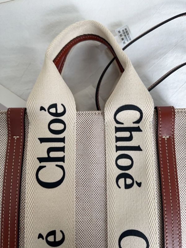 【12期0利率】Chloé 背帶款小號 Woody Tote Bag 焦糖色【85成新】 