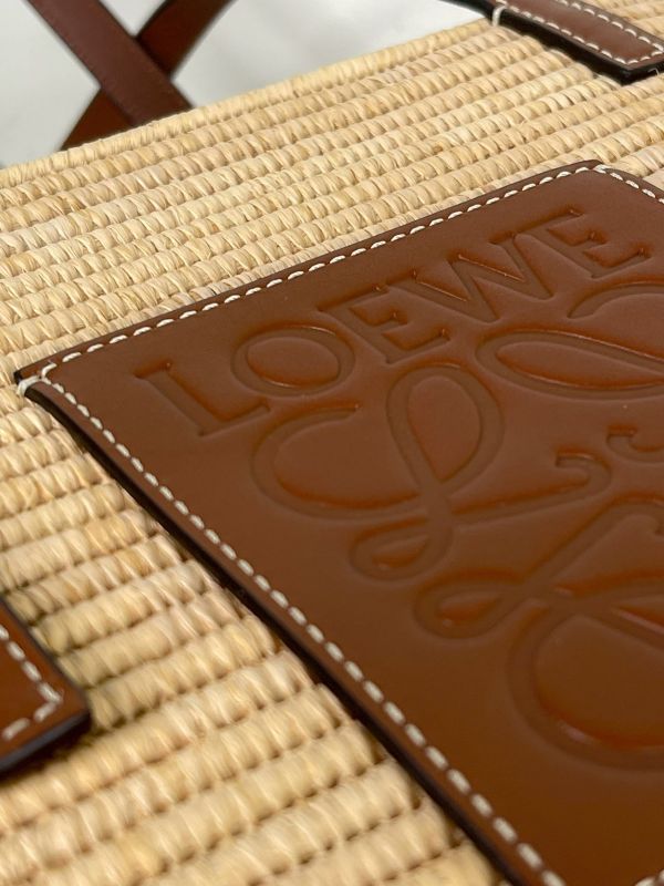 【分期0利率】LOEWE 手提肩背草編包【9成新】 