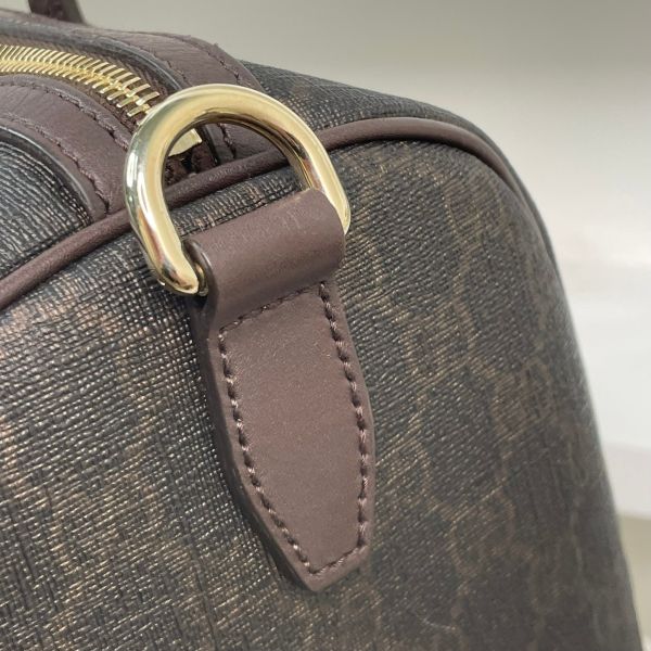 【95成新】【12期0利率】GUCCI 老款滿版雙G帆布波士頓包 