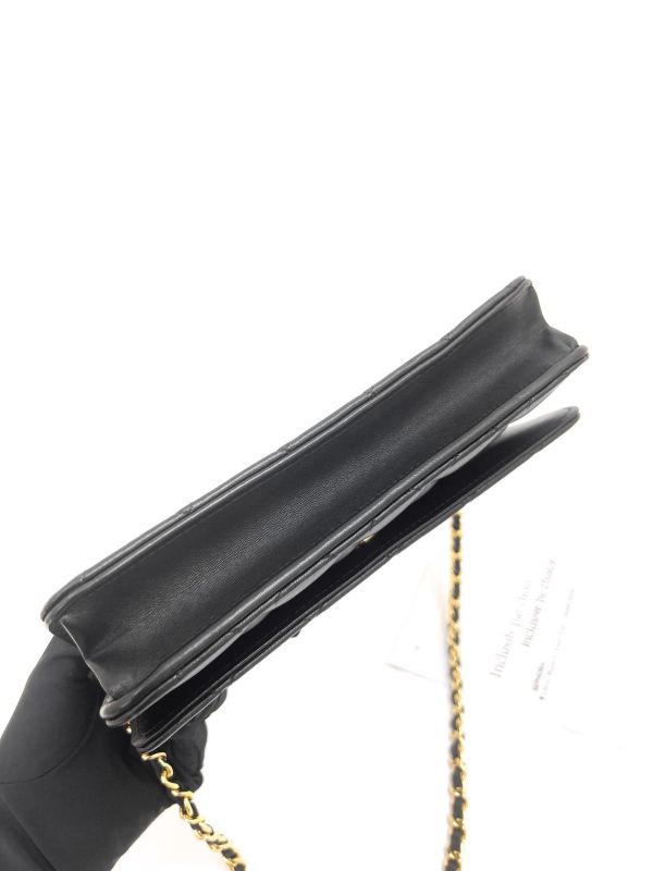 【95成新】CHANEL  WOC 羊皮金扣 