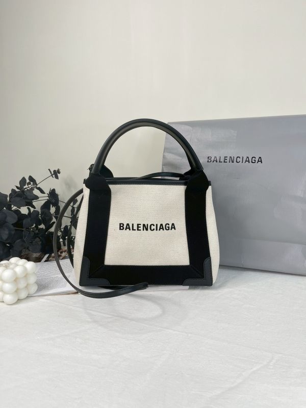 【分期0利率】Balenciaga Navy Cabas XS(背帶款)【99成新】 