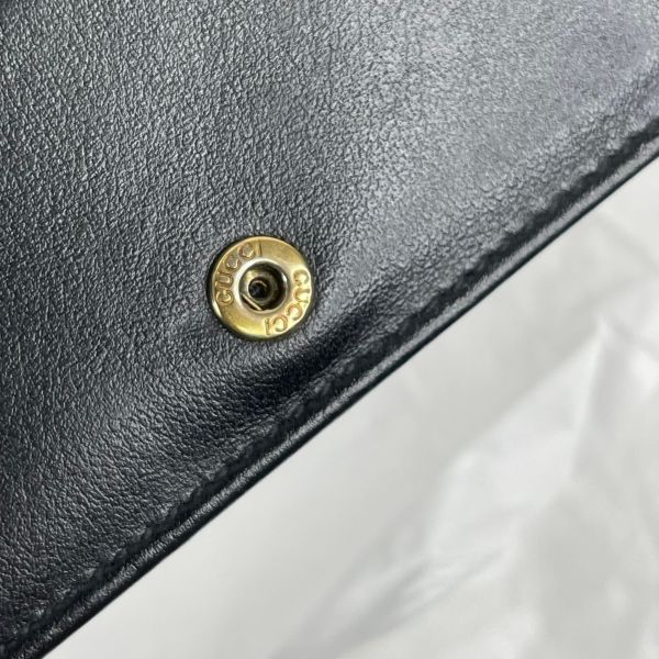 【12期0利率】GUCCI Marmont 愛心兩摺拉鍊零錢袋短夾【85成新】 