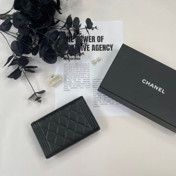 【12期0利率】CHANEL BOY牛皮中夾【9成新】 