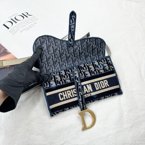 【12期0利率】DIOR SADDLE 絨布老花馬鞍包【95成新】【現金價28500】 