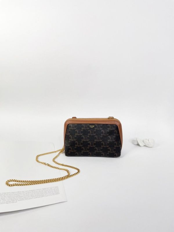 【95成新】CELINE 旋門滿版迷你貝殼包 