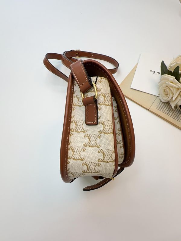【95成新】CELINE Triomphe帆布中型Folco手袋 