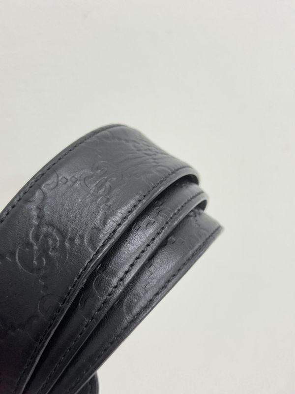 【9成新】GUCCI  Signature皮革皮帶 115CM 