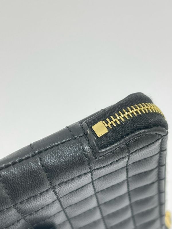 【95成新】CELINE C Charm 絎縫小牛皮零錢包 