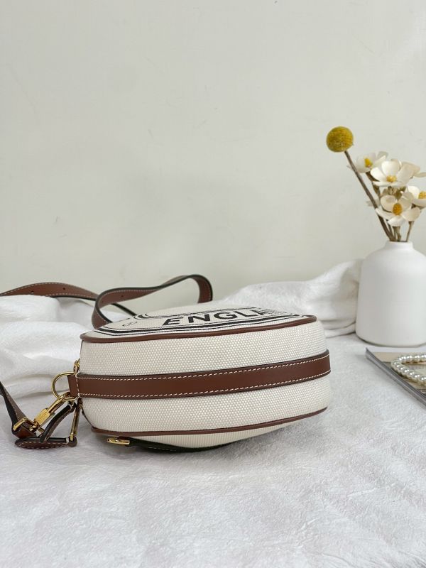 【分期0利率】BURBERRY Louise 徽標圖案棉質圓餅包【99成新】 