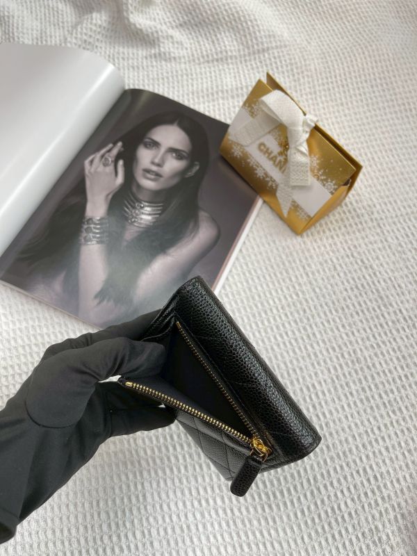 【分期0利率】CHANEL COCO 魚子醬三折短夾【全新品】 