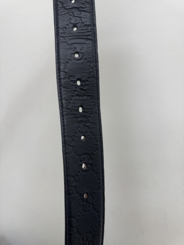 【9成新】GUCCI  Signature皮革皮帶 115CM 
