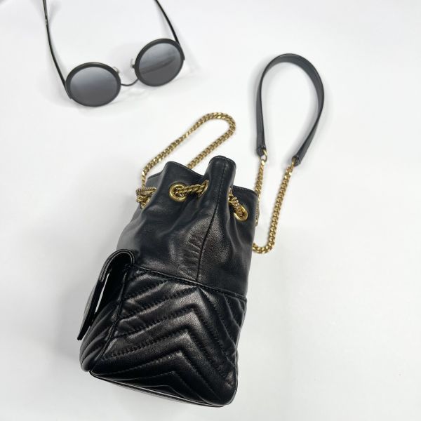 【12期0利率】YSL  Joe絎縫小羊皮迷你水桶袋【9成新】 
