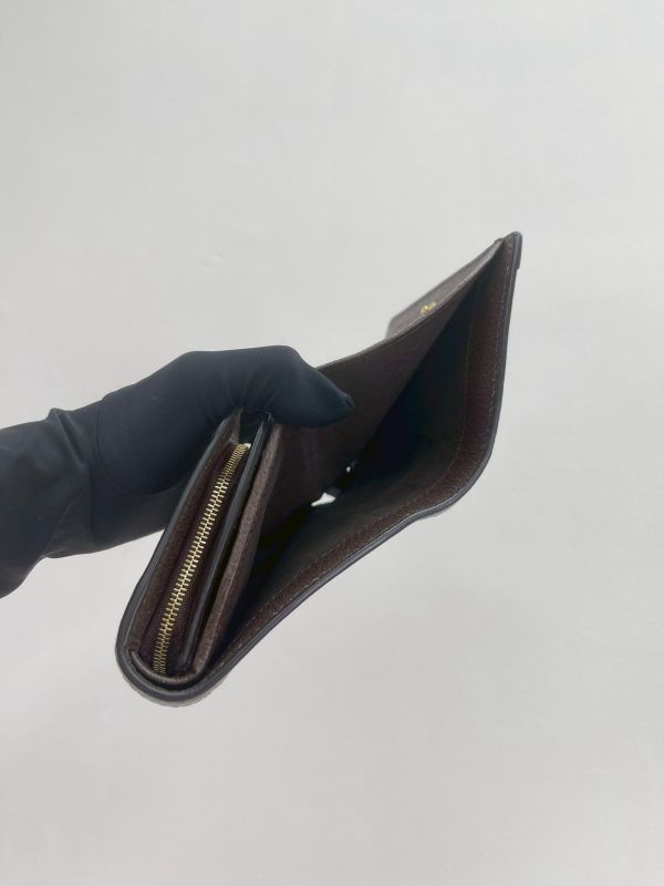 【99成新】GUCCI GG紅綠織帶老花中夾 