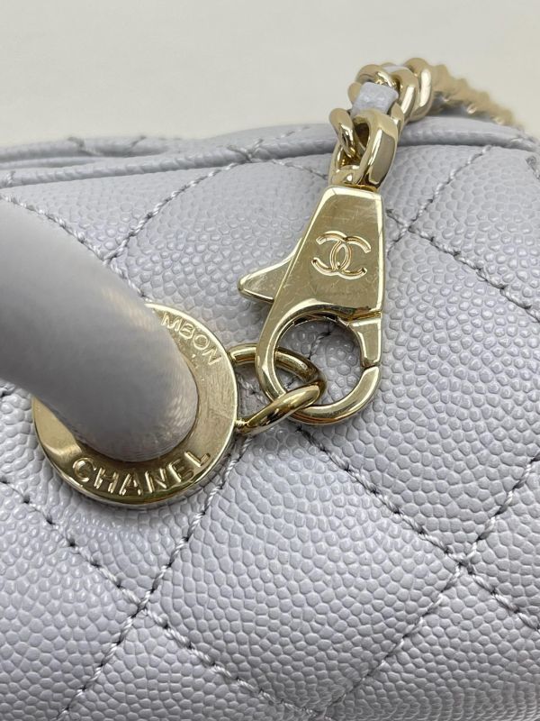 【95成新】CHANEL荔枝牛皮coco handle small 