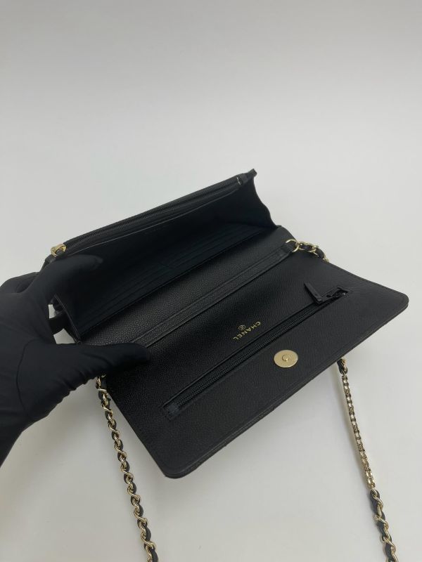 【95成新】CHANEL 22P 雙C鍊帶 WOC 