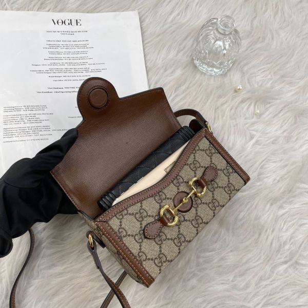 【12期0利率】Gucci 馬銜扣 1955 迷你包【95成新】 