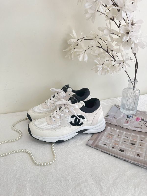 【分期0利率】CHANEL 麂皮拼接網布運動鞋【95成新】 
