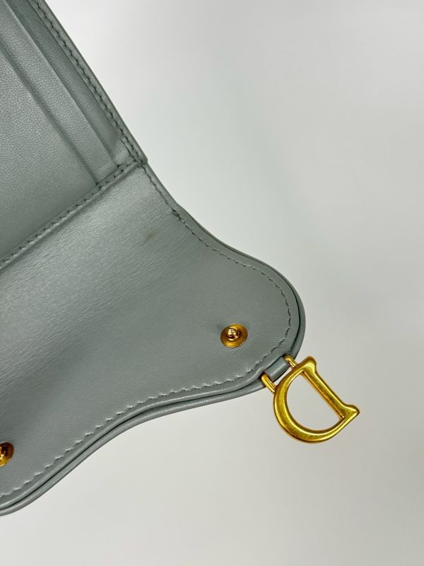 【分期0利率】DIOR SADDLE LOTUS 老花三折短夾【9成新】 