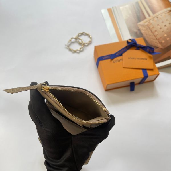 【12期0利率】LV   Victorine皮革三折短夾【99成新】 