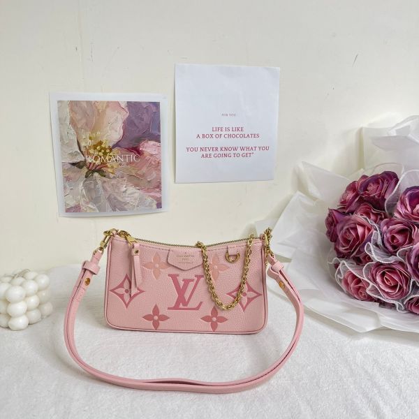 【12期0利率】LV EASY POUCH 漸層皮革斜背包【全新閒置】 