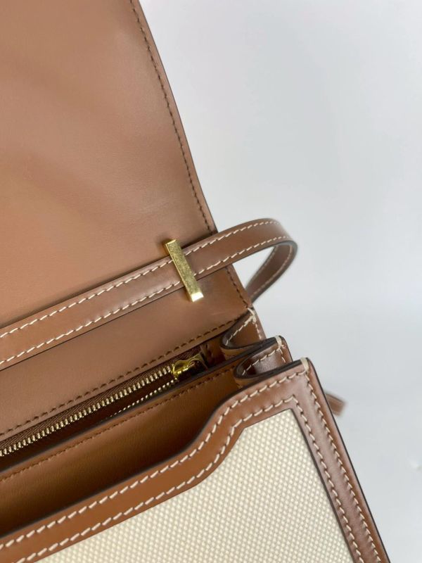 【95成新】BURBERRY TB帆布翻蓋斜背包 