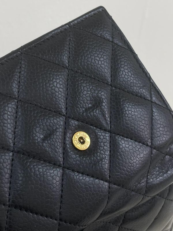 【9成新】CHANEL COCO 背面拉鍊三折短夾 