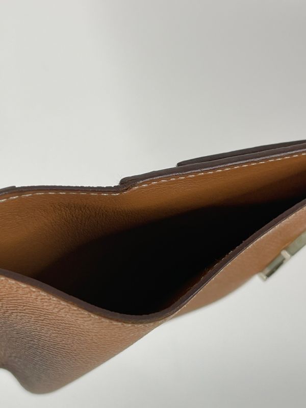 【分期0利率】HERMES BEARN 短夾金棕銀【9成新】 