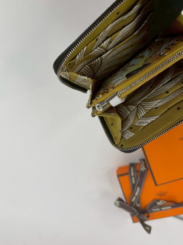 【分期0利率】HERMES 絲巾短夾  黑【99成新】 