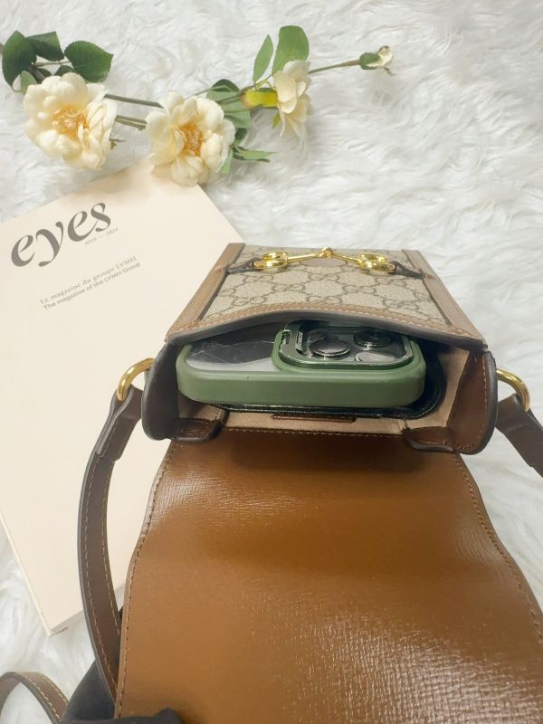 【分期0利率】Gucci 馬銜扣 1955 手機包【9成新】 