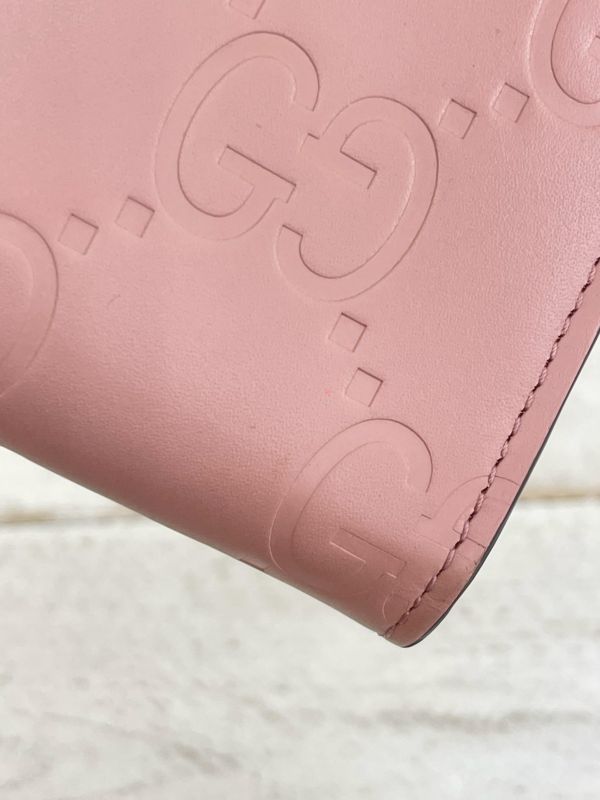 【9成新】GUCCI GG壓紋信封長夾 