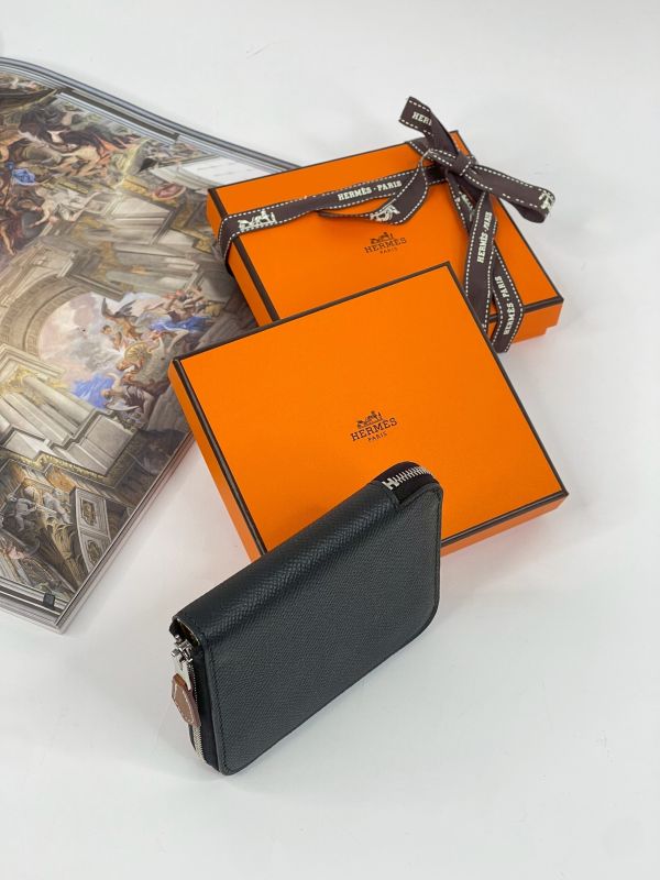 【分期0利率】HERMES 絲巾短夾  黑【99成新】 
