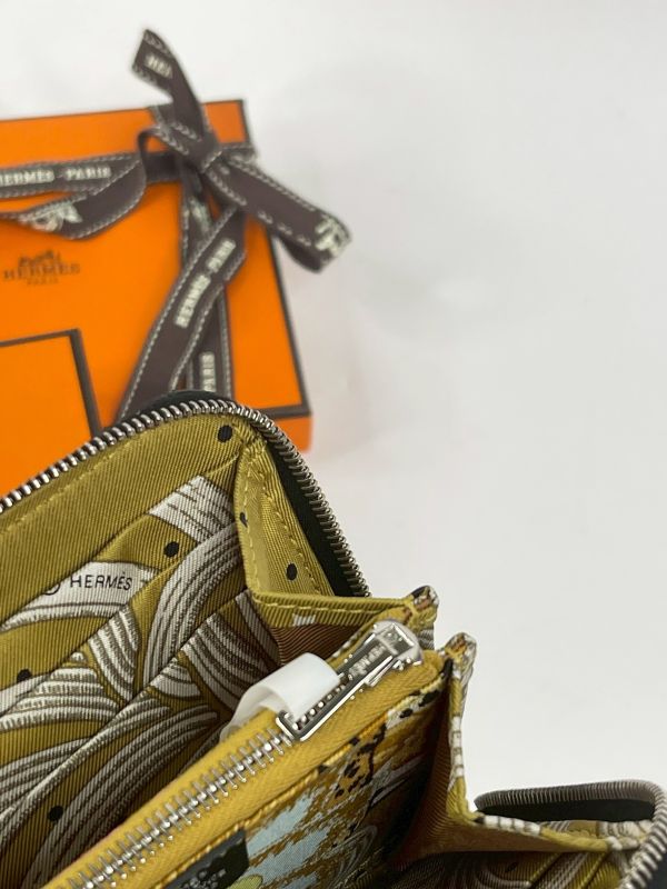 【分期0利率】HERMES 絲巾短夾  黑【99成新】 