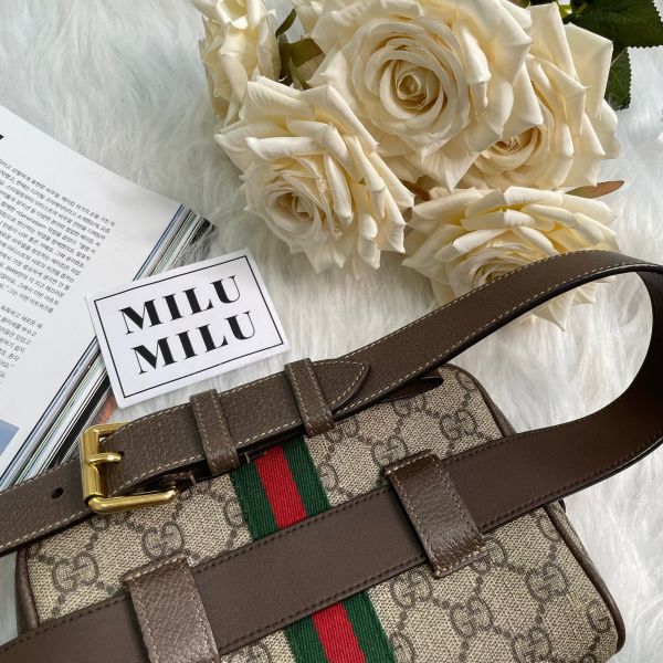 【12期0利率】【二手】GUCCI Ophidia  GG Supreme可拆式腰包 