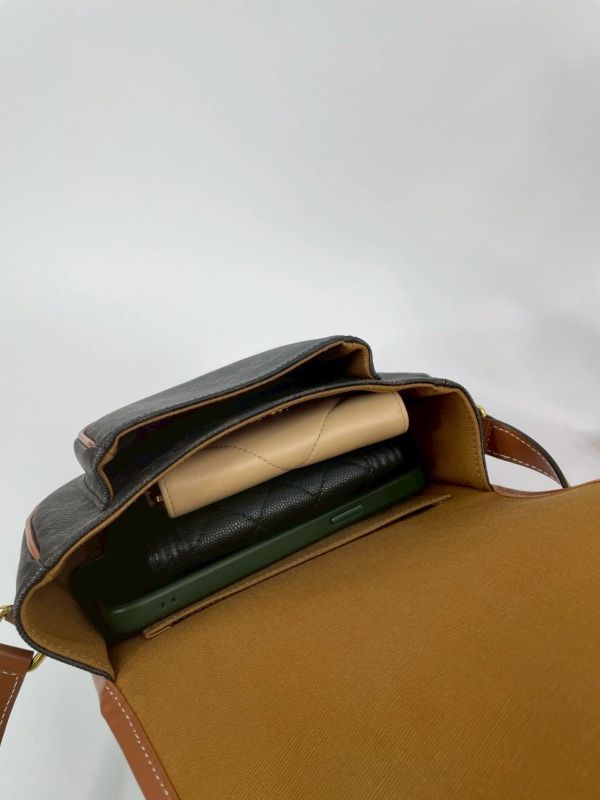 【95成新】CELINE Triomphe帆布中型Folco手袋 