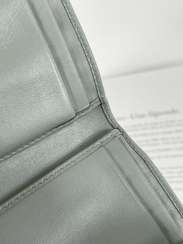 【9成新】DIOR SADDLE LOTUS 老花三折短夾 