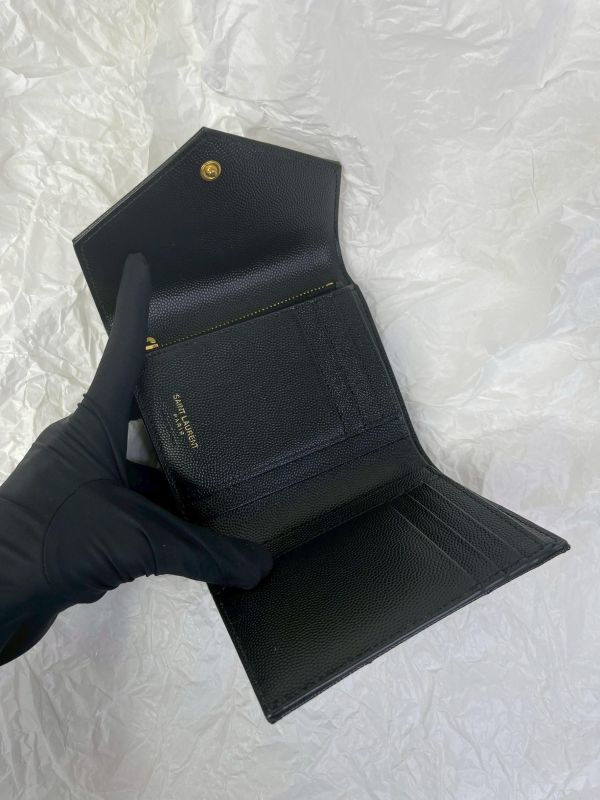 【99成新】YSL 魚子醬三折短夾 