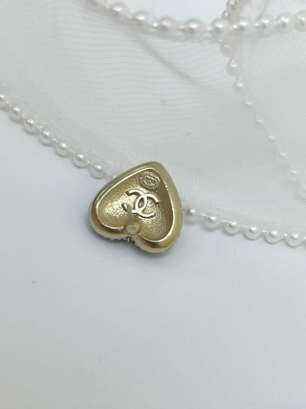 【95成新】CHANEL 22B 愛心針式耳環 