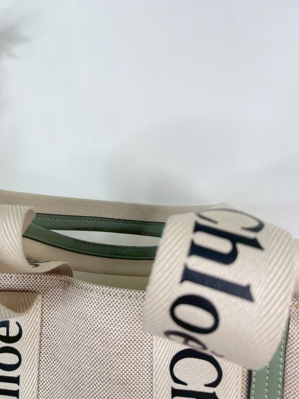 【分期0利率】Chloé 中號Woody Tote Bag 綠【85成新】 