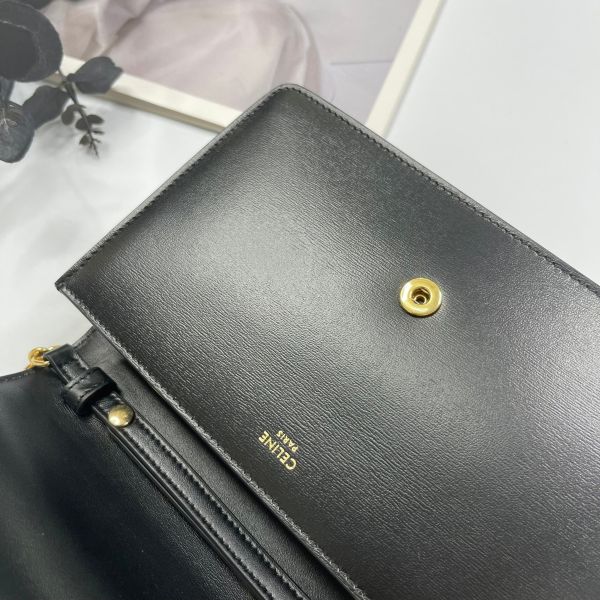 【12期0利率】CELINE MARGO 亮澤牛皮革WOC【台灣購證】【全新閒置】 